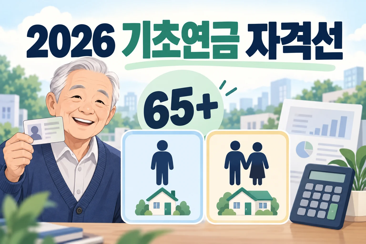 2026년 기초연금 수급자격 기준선: 만 65세·국적·소득인정액 확인