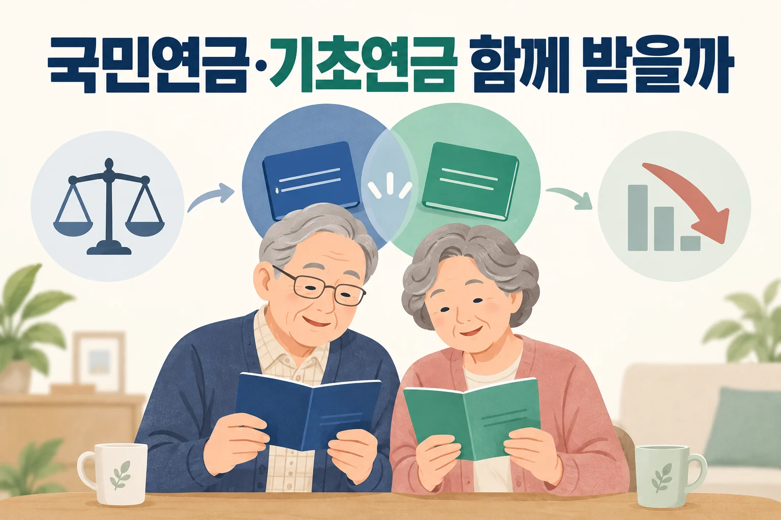 국민연금을 받아도 기초연금 수급자격이 될까: 동시 수급과 연계 감액